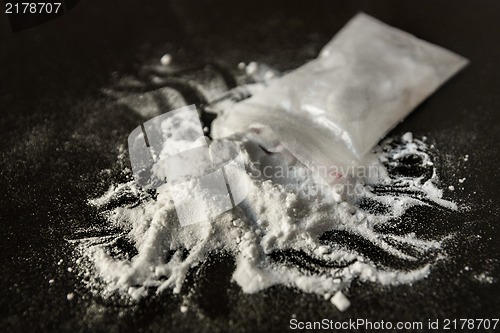 Image of Mephedrone powder on counter top