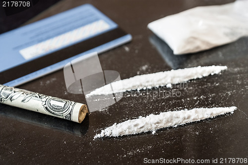 Image of Two line of cocaine