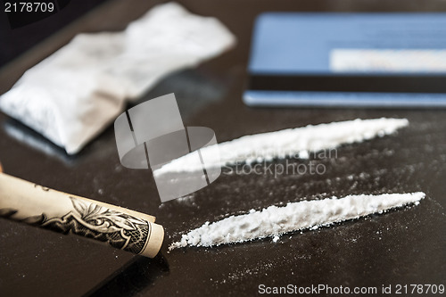 Image of Two line of cocaine