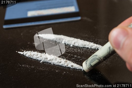 Image of Two line of cocaine