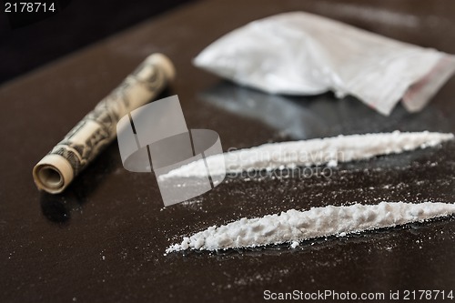 Image of Two line of cocaine