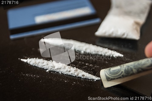 Image of Two line of cocaine