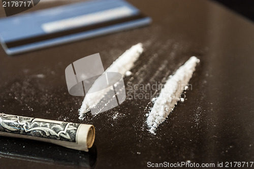 Image of Two line of cocaine