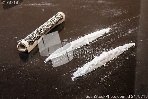 Image of Two line of cocaine