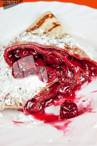 Image of pancakes with cherries