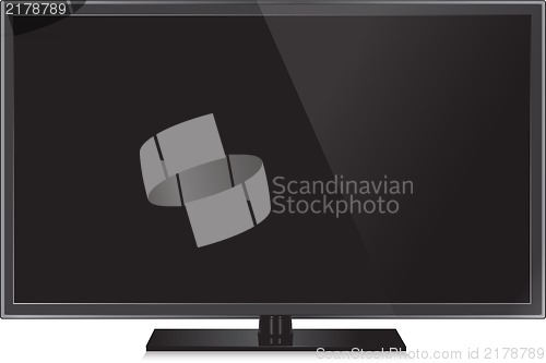 Image of TV flat screen lcd, plasma realistic vector illustration.