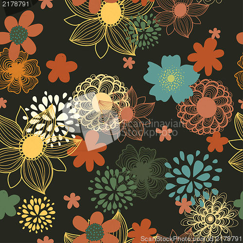 Image of Seamless texture with flowers
