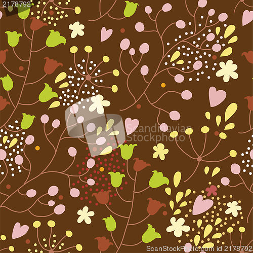 Image of Seamless texture with flowers