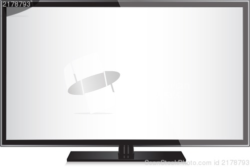 Image of TV flat screen lcd, plasma realistic vector illustration.