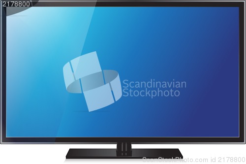 Image of TV flat screen lcd, plasma realistic vector illustration.