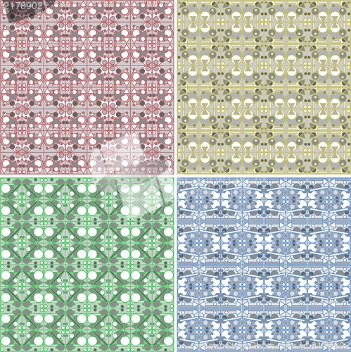 Image of Seamless Colorful background Collection - vintage tile