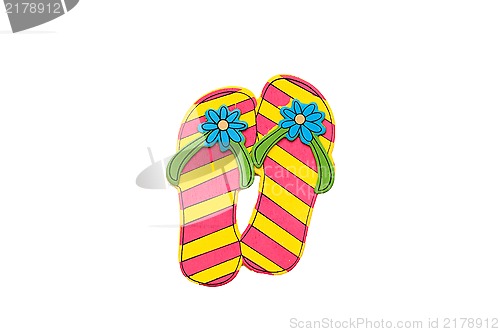 Image of Flip flops isolated on white