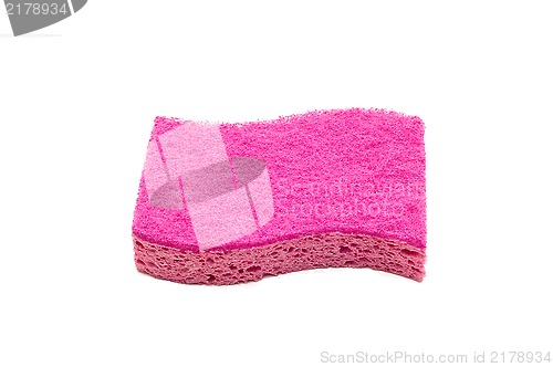 Image of Pink sponge on white