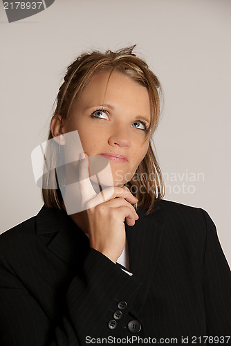 Image of Business Woman thinking