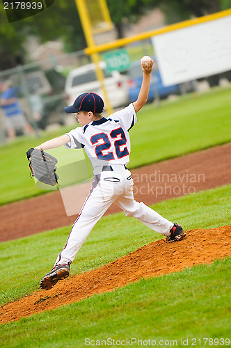 Image of Little league baseball pitcher