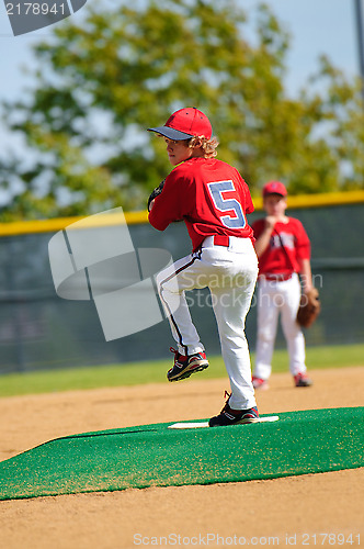 Image of Little league pitcher