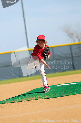 Image of Little league pitcher