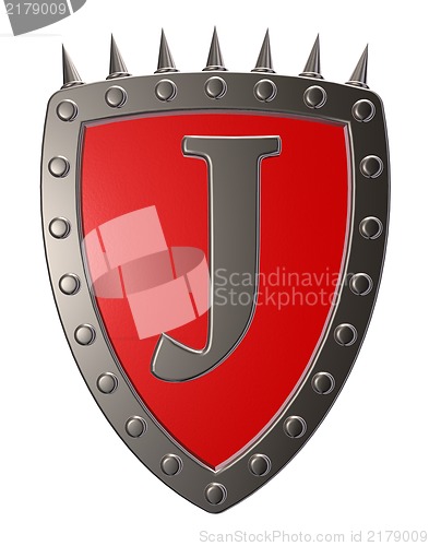 Image of shield with letter j