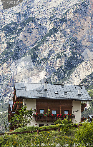 Image of Challet in Dolomites Mountains