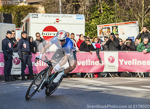 Image of The Cylist Chavanel Sylvain- Paris Nice 2013 Prologue in Houille