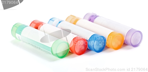 Image of Colorful homeopathic medication containers