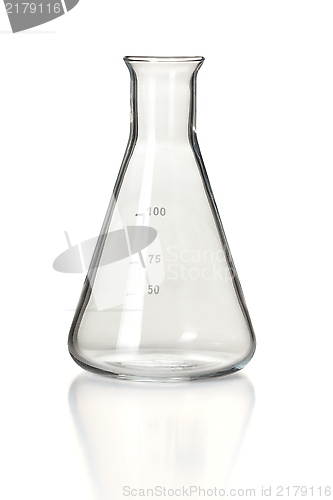 Image of Empty chemistry Erlenmeyer flask
