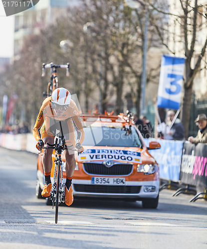 Image of The Cylist Verdugo Gorka- Paris Nice 2013 Prologue in Houilles