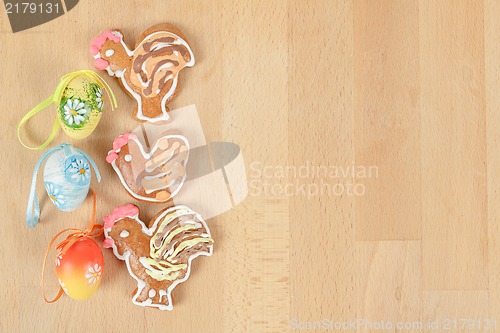 Image of Easter ginger breads and painted egg