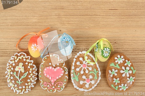 Image of Easter ginger breads and painted egg