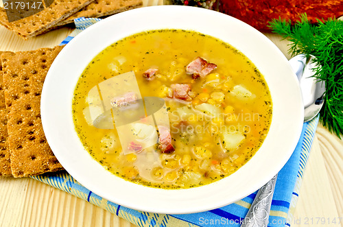 Image of Soup pea with crispbreads