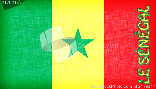 Image of Flag of Senegal stitched with letters