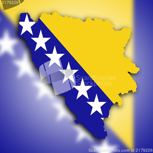 Image of Map of Bosnia and Herzegovina