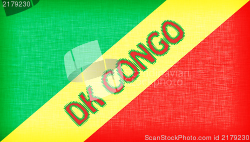 Image of Flag of Congo stitched with letters