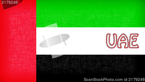 Image of Flag of the UAE stitched with letters