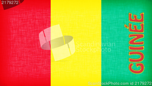 Image of Flag of Guinea stitched with letters