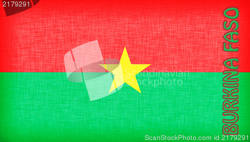 Image of Flag of Burkina Faso stitched with letters