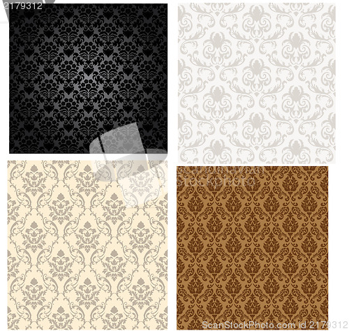 Image of damask seamless vector