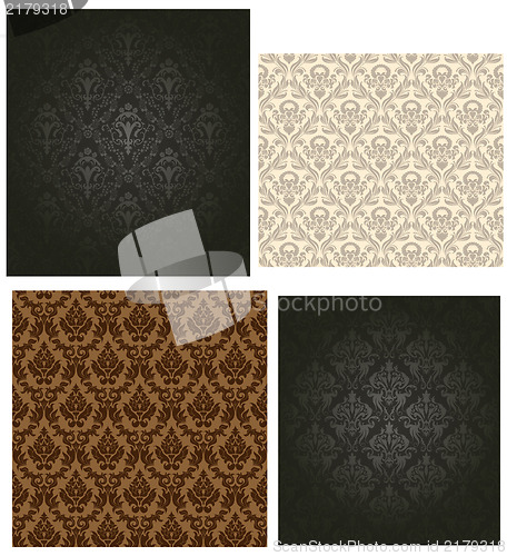 Image of damask seamless vector