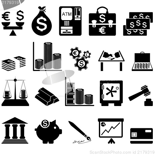 Image of Financial icon set