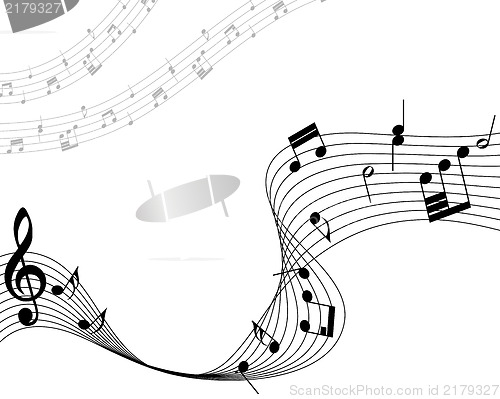 Image of Musical note staff