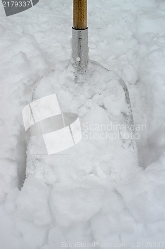 Image of Snowshovel in a deep snow