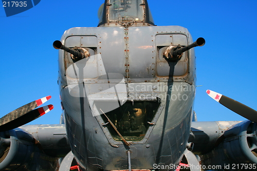 Image of RAF Shackleton Aircraft. Guns