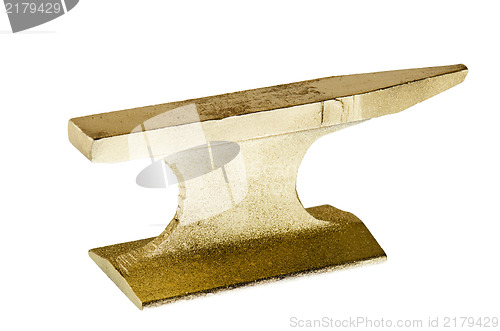 Image of  Gold anvil, isolated on white 