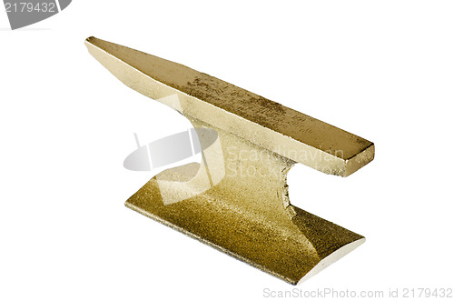 Image of  Gold anvil, isolated on white 