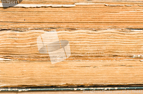 Image of pile of old books, close-up 