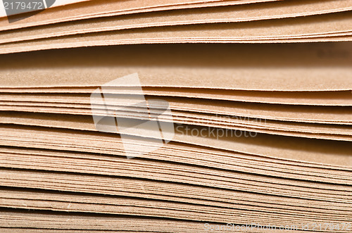 Image of pile of old books, close-up 