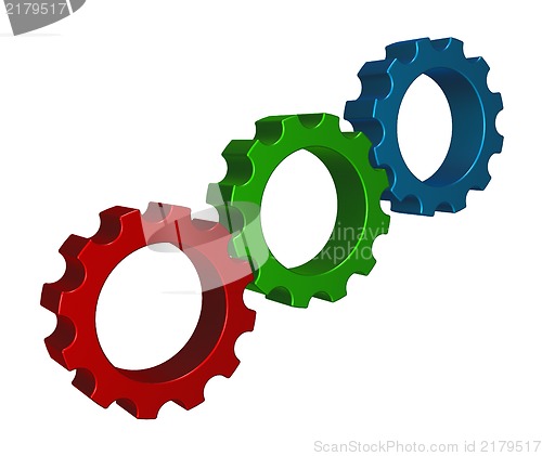 Image of rgb gear wheels