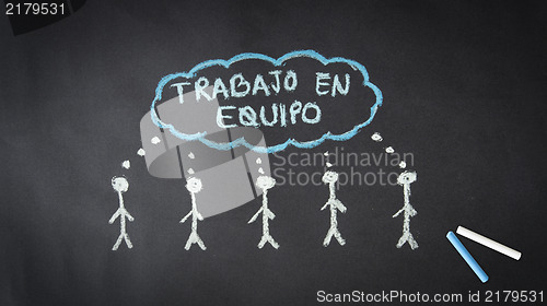 Image of Teamwork Chalk Illustration