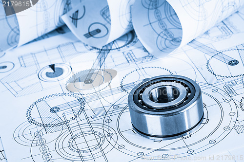 Image of Technical drawings with the bearing