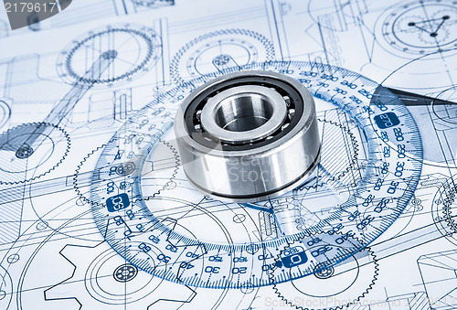 Image of Technical drawings with the bearing